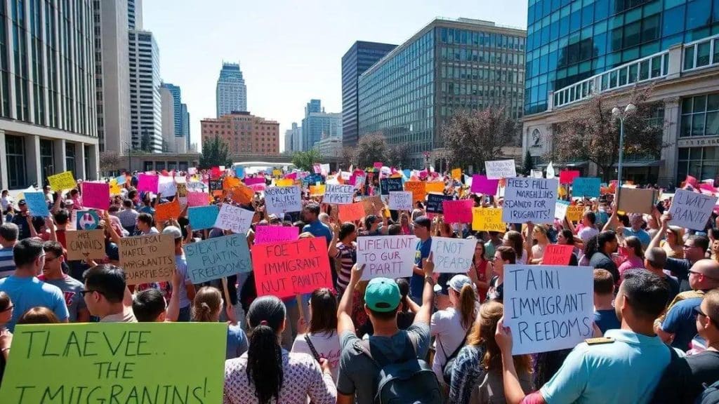 Immigration rights demonstrations escalate in April 2025