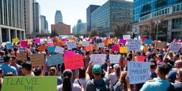 Immigration rights demonstrations escalate in April 2025