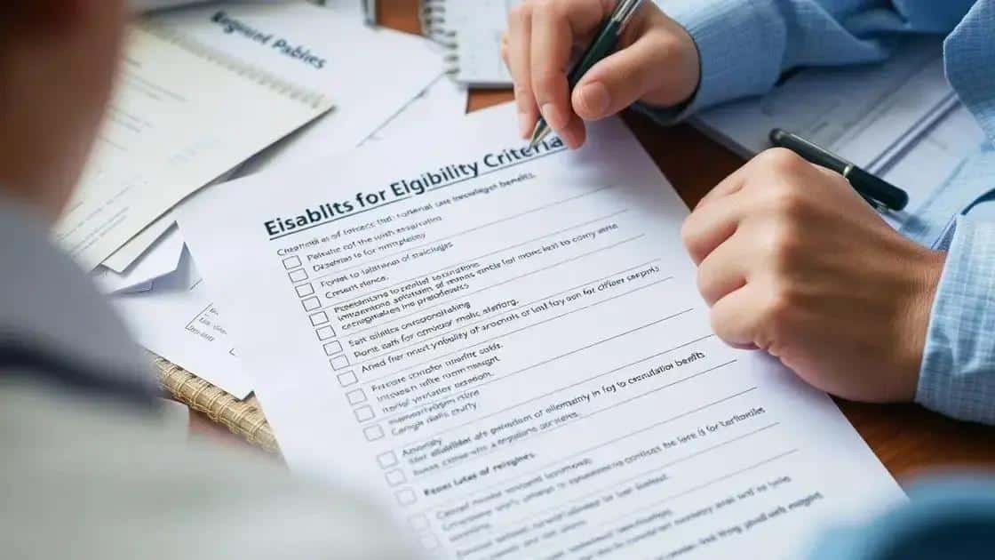 Eligibility criteria for disability benefits