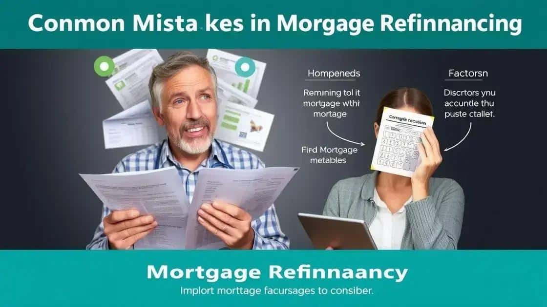 Common mistakes in mortgage refinancing Common mistakes in mortgage refinancing