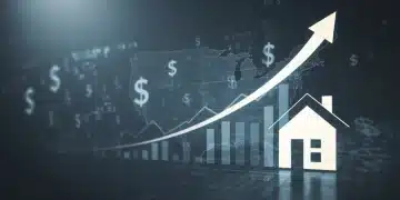 Graph illustrating rising interest rates affecting US mortgages