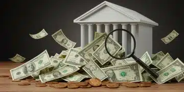 Overflowing government funds symbolising unclaimed money waiting to be recovered by citizens.