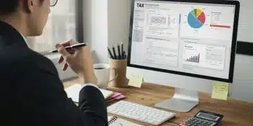 Person analyzing 2025 tax code changes on a computer
