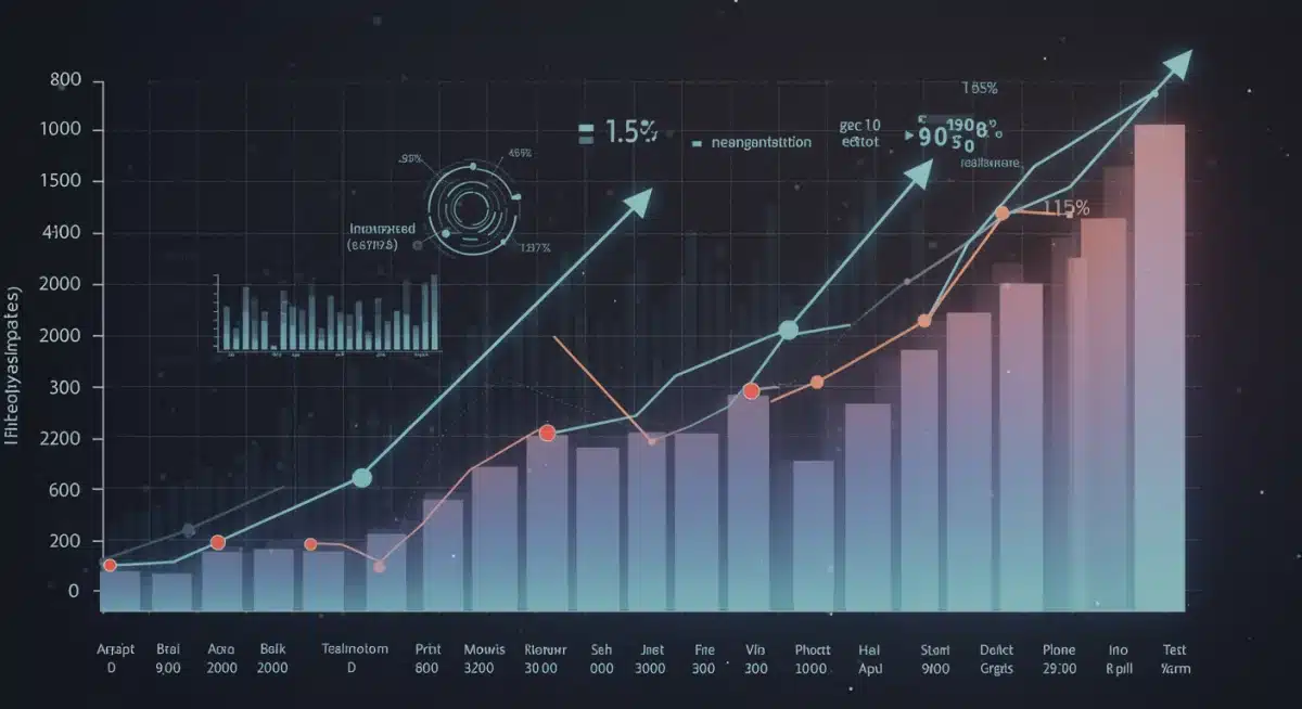 Growth chart illustrating increasing job opportunities in technology and healthcare sectors.