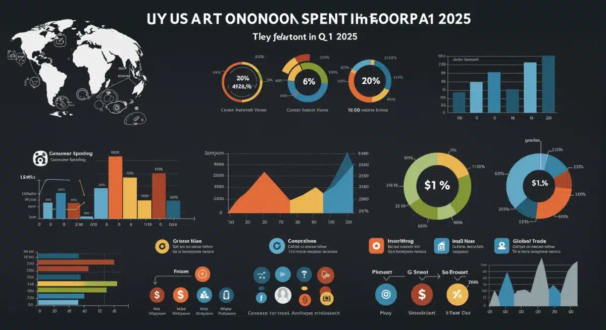 Infographic detailing key factors influencing the US economic outlook for Q1 2025.