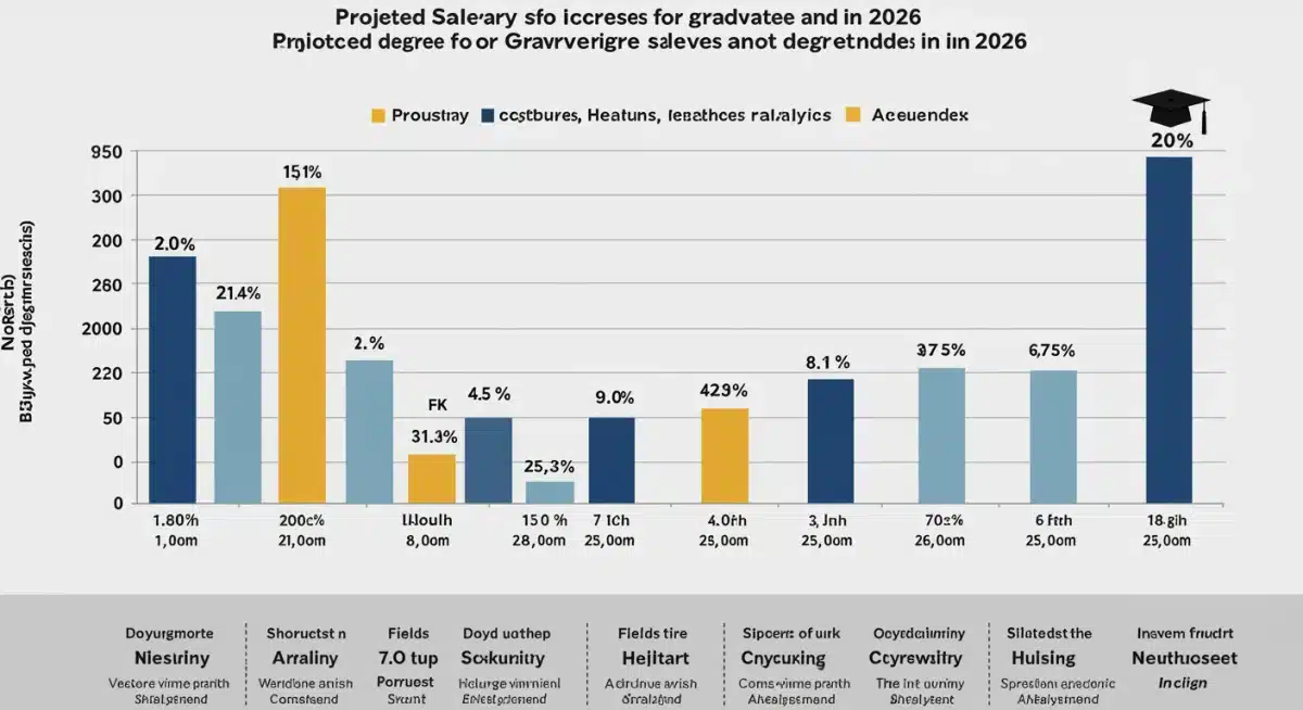 Infographic displaying projected earning potential and salary growth for various graduate programs in 2026.