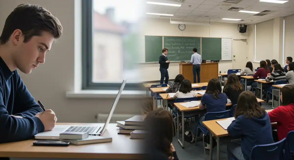 Comparative view of virtual and traditional university study environments