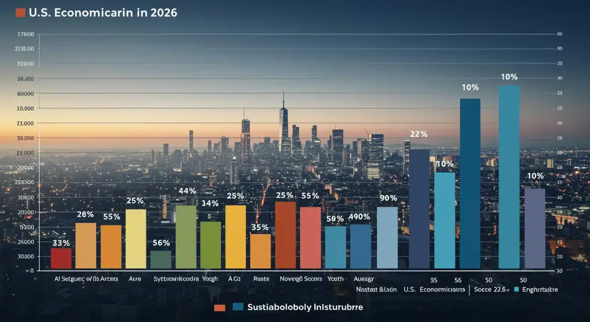 Projected growth rates for key U.S. economic sectors in 2026, including AI and biotech.