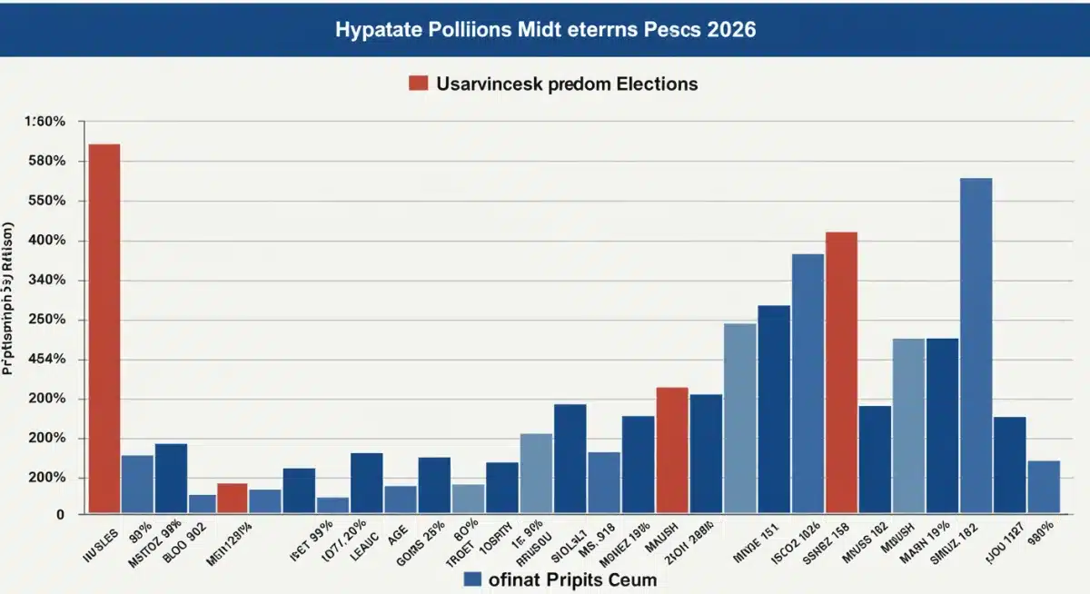 Bar graph showing 2026 midterm election polling data by demographic