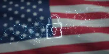 Secure digital network representing federal AI and data privacy regulations