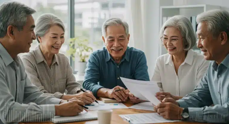 Seniors reviewing financial documents for 2026 Social Security changes