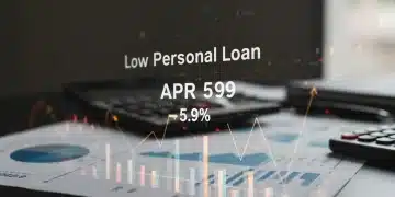 Financial dashboard showing low personal loan APR
