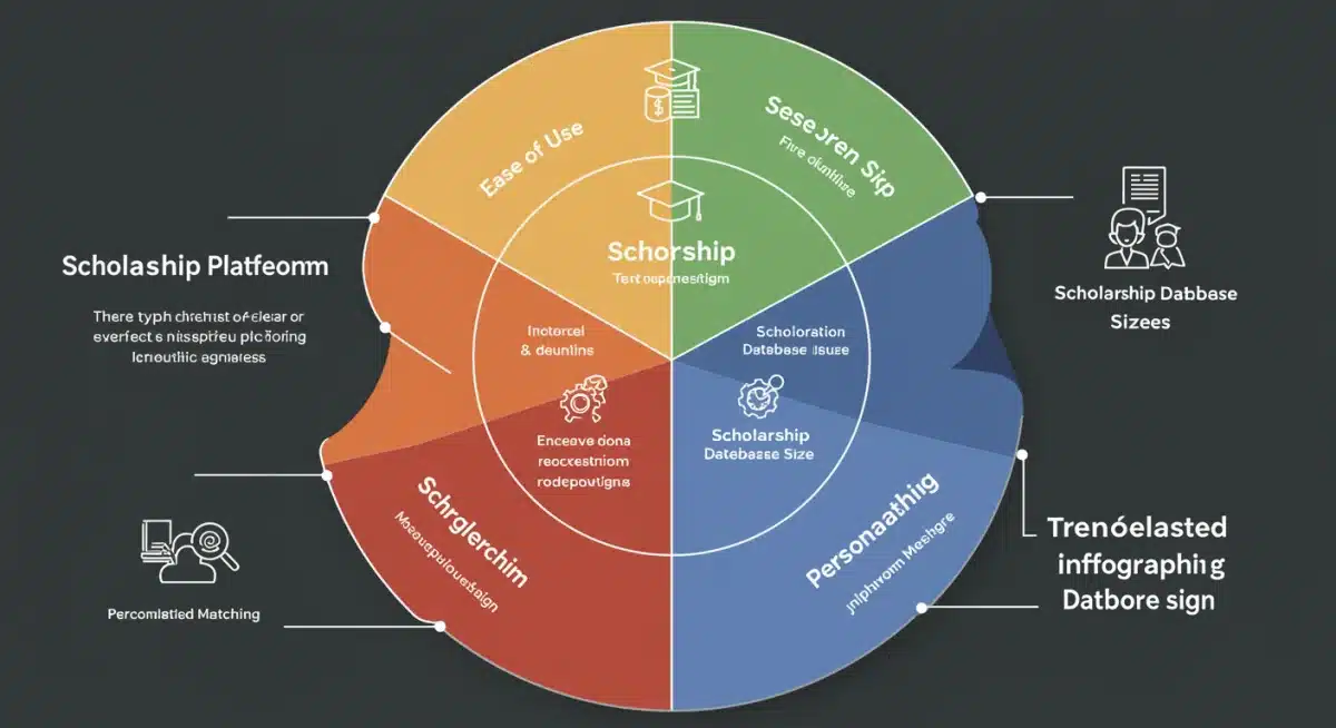 Infographic comparing key features of different scholarship platforms.