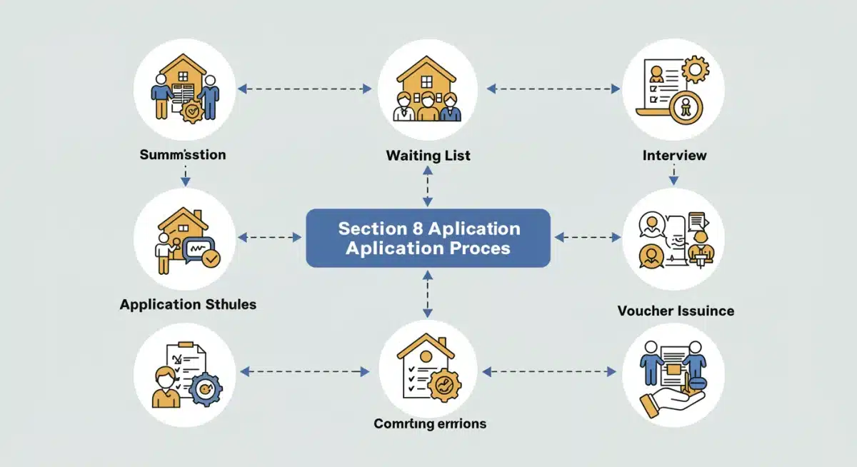 Infographic of Section 8 application process steps