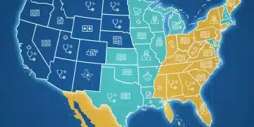 Map of US states showing 2026 Medicaid expansion status and eligibility variations
