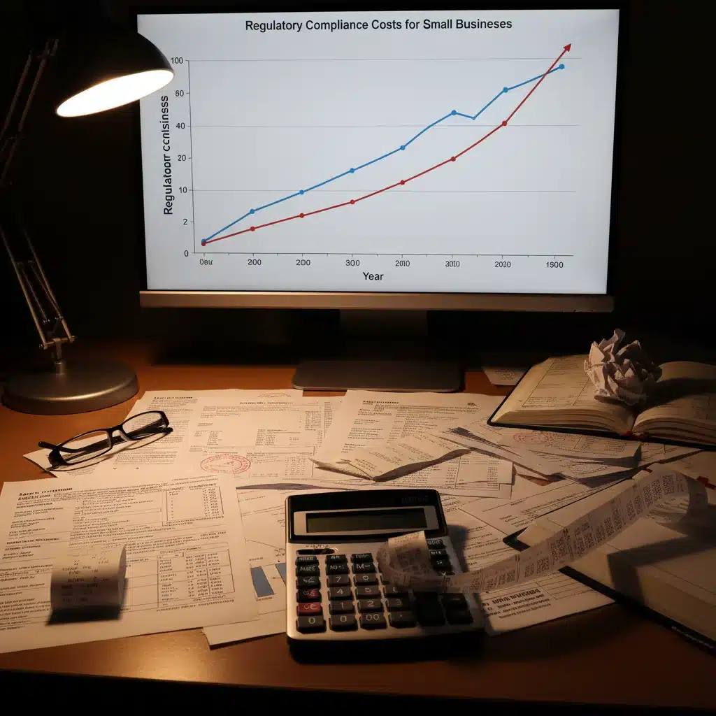 Graph illustrating rising regulatory compliance costs for small businesses