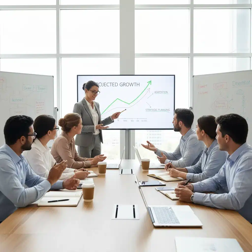 Small business owners discussing strategies with a financial advisor