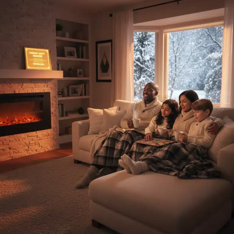 Family warm at home with energy assistance