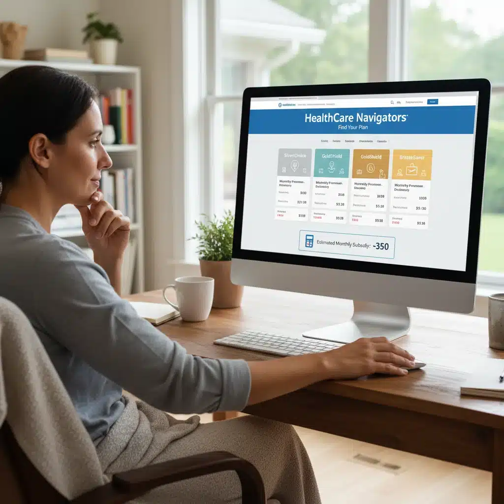 Person enrolling in ACA health insurance online, illustrating the application process for 2026 subsidies.
