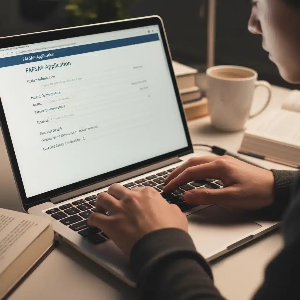 Student or parent diligently entering information into the 2026 FAFSA online form