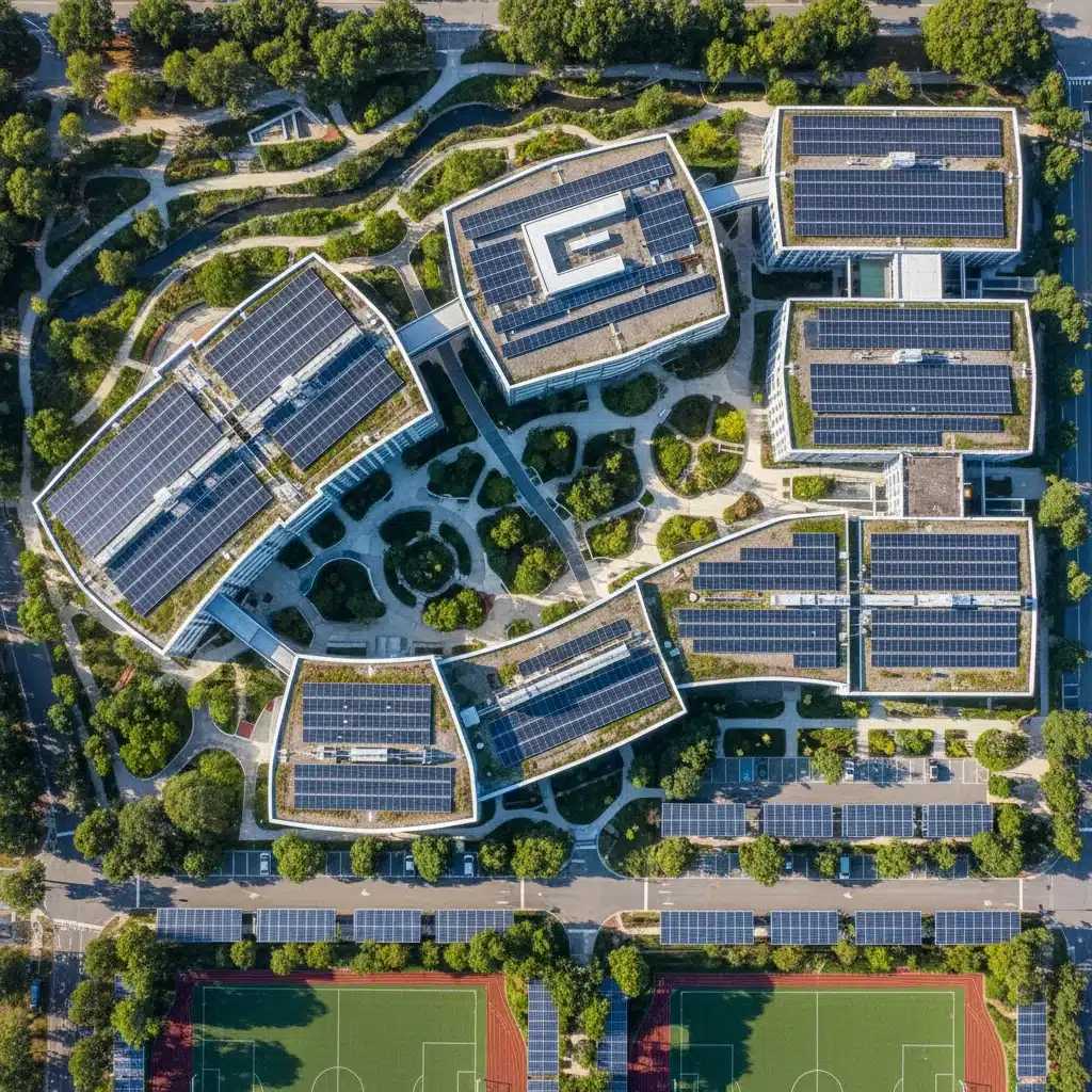 Modern school campus with dedicated STEM labs and innovation centers.