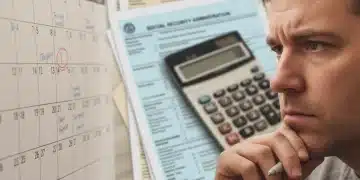 Thoughtful person planning for 2026 Social Security Disability changes with calendar and documents