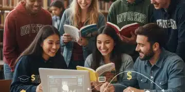 2026 Federal Student Aid: Your Complete Guide to Grants and Loans Students discussing federal student aid applications on a laptop, symbolizing financial planning for college.