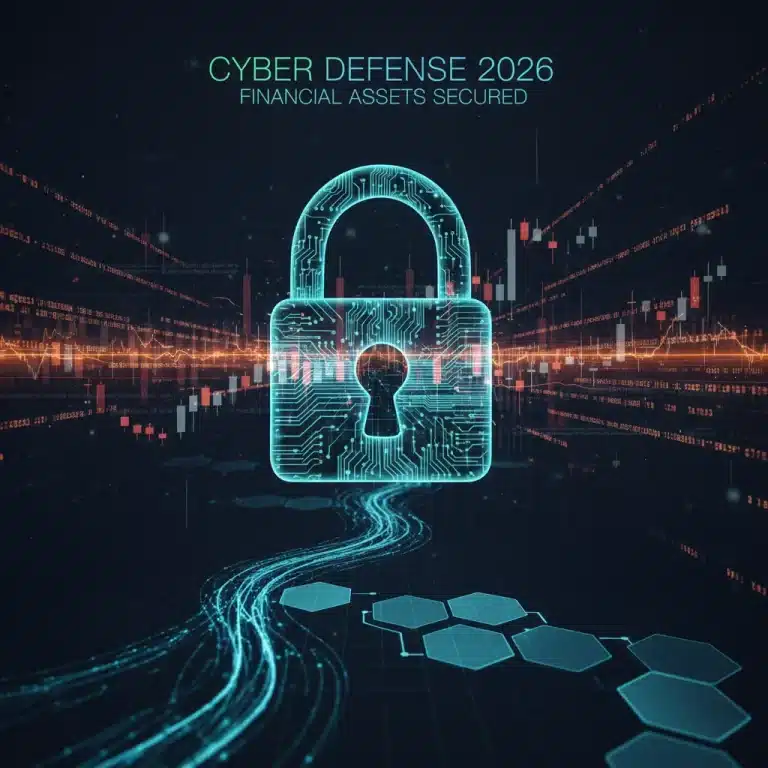 Advanced digital padlock securing financial data streams in 2026.