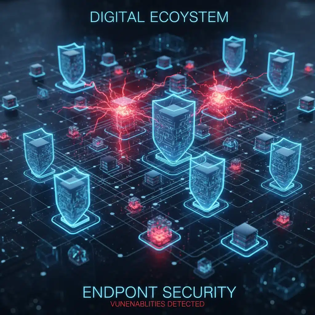 Secure and vulnerable nodes in a complex digital financial network.