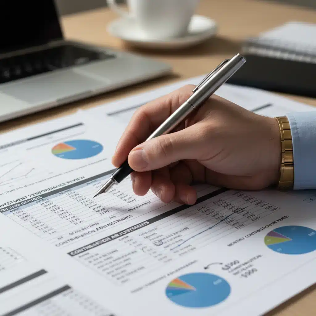 Reviewing 401k investment performance and contribution adjustments